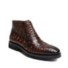 Brown Crocodile Brogue Boots