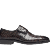 Crocodile Double Button Oxford Shoes