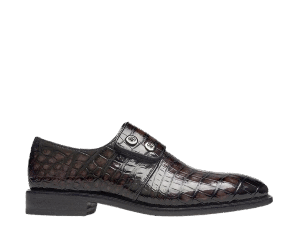 Crocodile Double Button Oxford Shoes