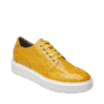 Gold Crocodile Leather Sneakers