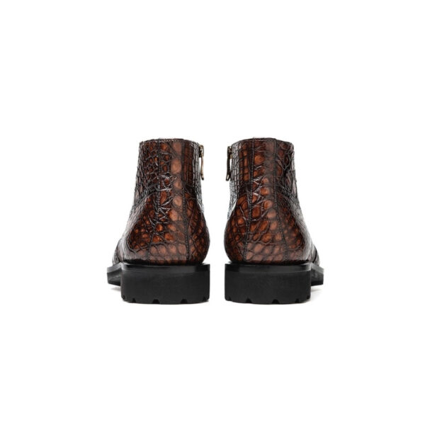 Brown Crocodile Brogue Boots