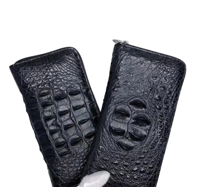 Genuine Crocodile Leather Zipper Wallet-alt7