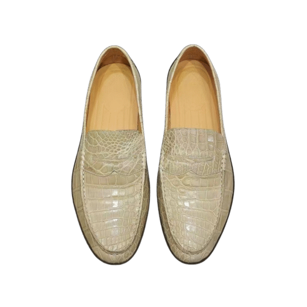 crocodile leather loafers