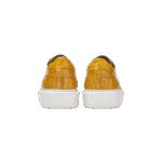 Gold Crocodile Leather Sneakers