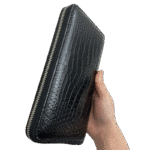 Genuine Crocodile Leather Wallet with Zipper