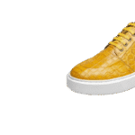 Gold Crocodile Leather Sneakers