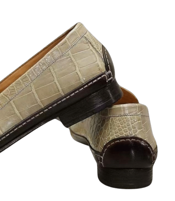 crocodile leather loafers