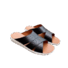 Ostrich Leather Slide Sandals