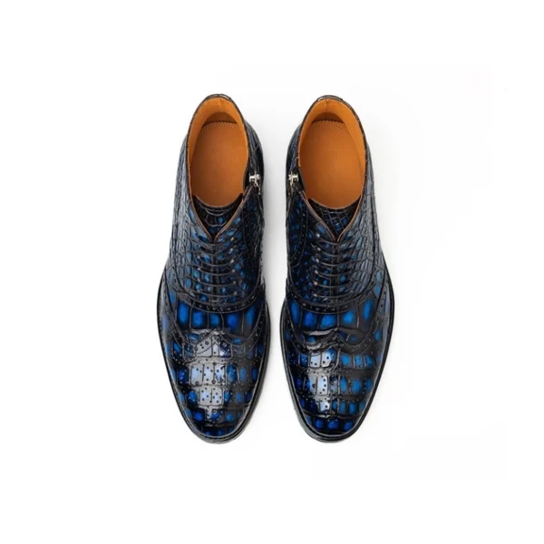Blue Crocodile Brogue Boots