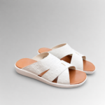 Aristano Slide, ostrich leather slide sandals