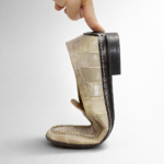 Cream Alligator Penny Loafers