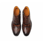 Brown Crocodile Brogue Boots