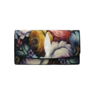 Floral Stingray Leather Wallet