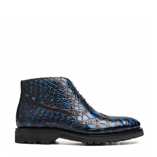 Blue Crocodile Brogue Boots