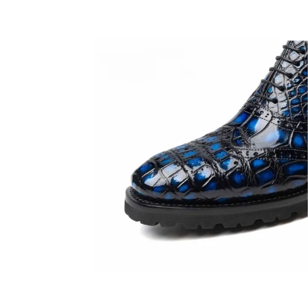 Blue Crocodile Brogue Boots