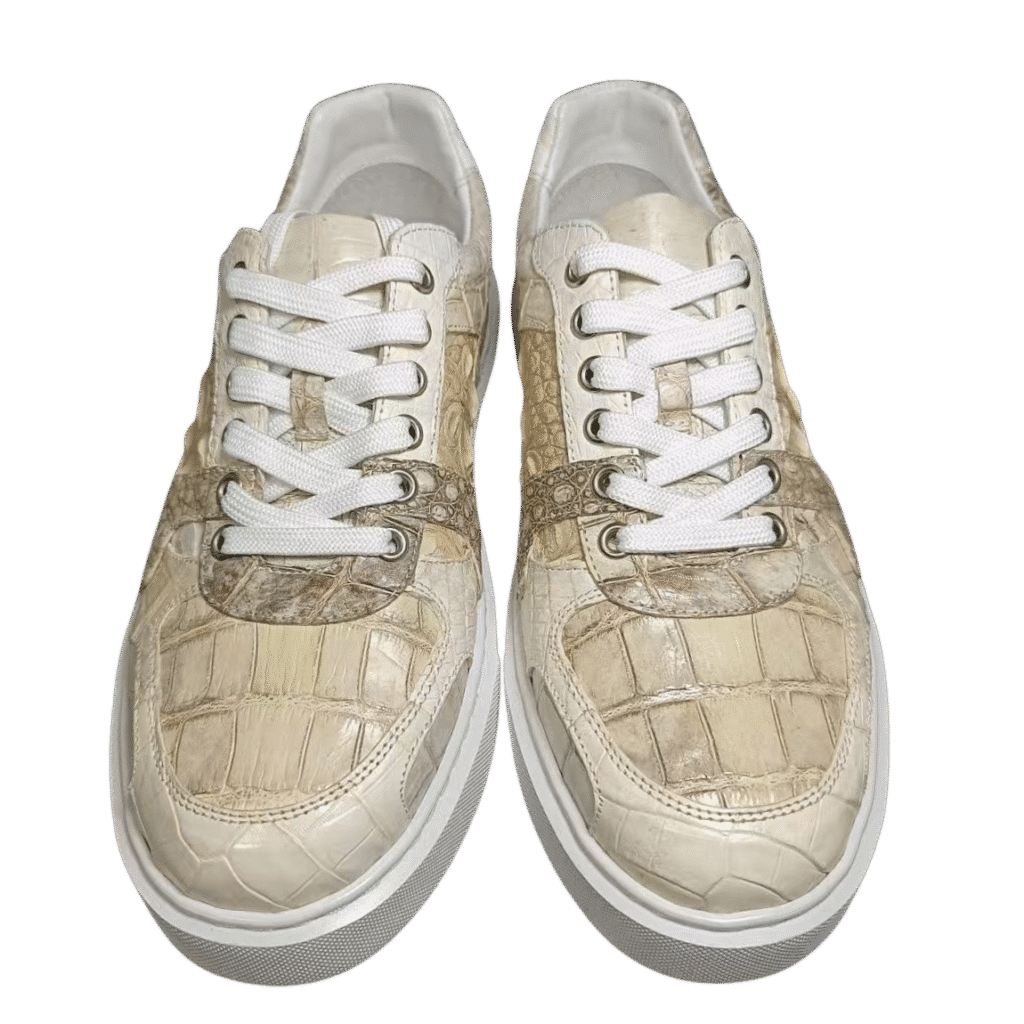 Himalayan White Crocodile Sneakers
