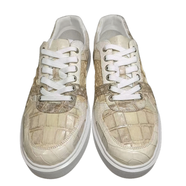Himalayan White Crocodile Sneakers