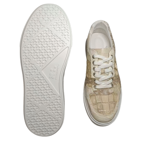Himalayan White Crocodile Sneakers
