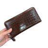 Genuine Crocodile Leather Wallet with Zipper