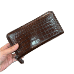 Genuine Crocodile Leather Wallet with Zipper
