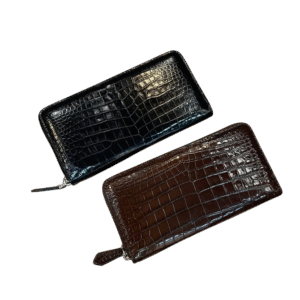 Genuine Crocodile Leather Wallet with Zipper