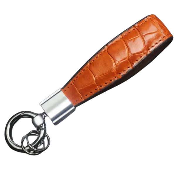 Genuine Crocodile Leather Keychain