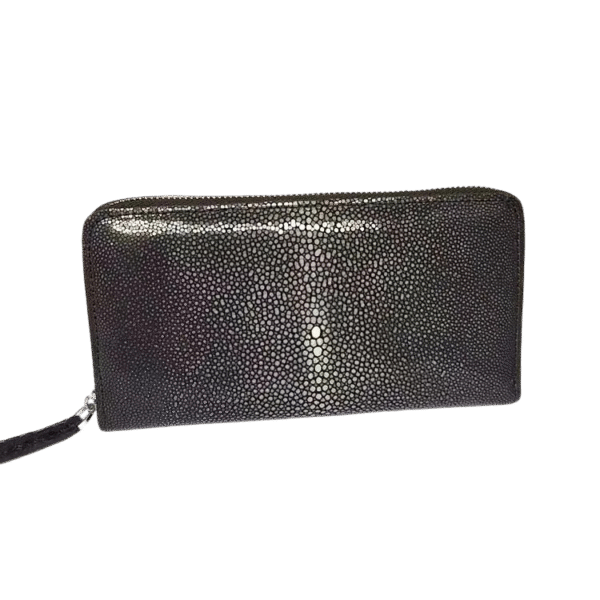 Genuine Stingray Leather Zipper Wallet