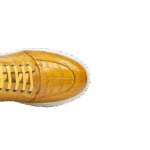 Gold Crocodile Leather Sneakers