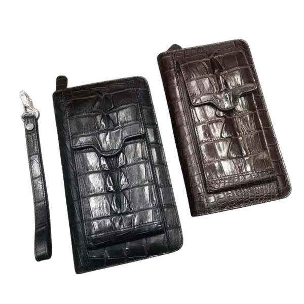 Genuine Crocodile Leather Clutch Wallet