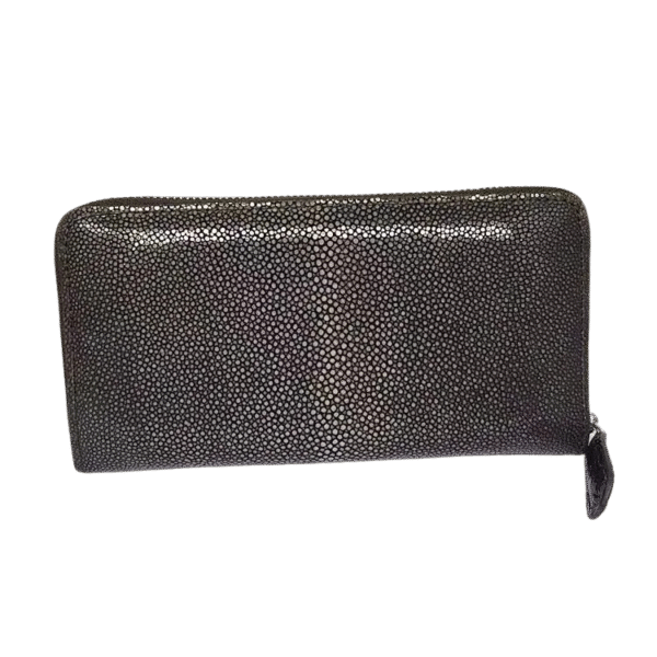Genuine Stingray Leather Zipper Wallet