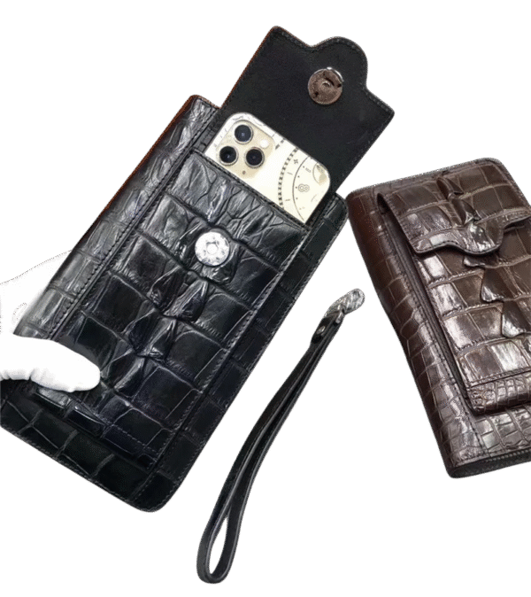 Genuine Crocodile Leather Clutch Wallet