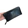Genuine Crocodile Leather Wallet with Zipper