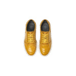 Gold Crocodile Leather Sneakers