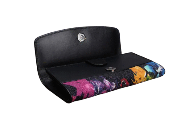 Floral Stingray Leather Wallet