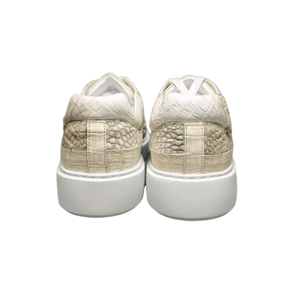 Himalayan White Crocodile Sneakers