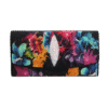 Floral Stingray Leather Wallet