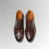 Brown Crocodile Brogue Boots