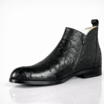 Ostrich Leather Chelsea Boots