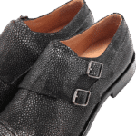 Stingray Leather Double Monk Strap Shoes-alt7