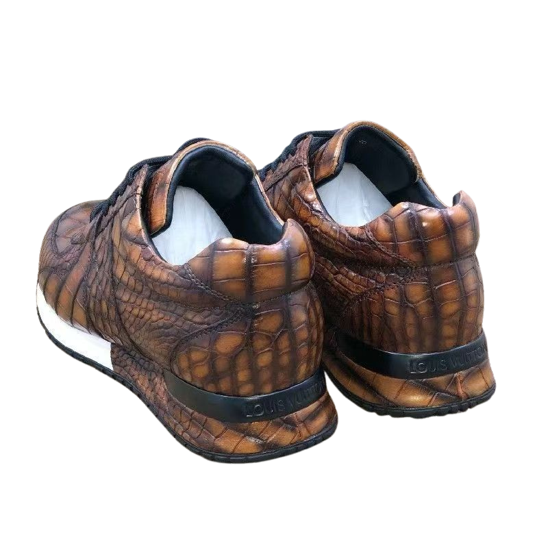 Crocodile Leather Handpainted Sneakers
