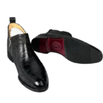 Ostrich Leather Chelsea Boots