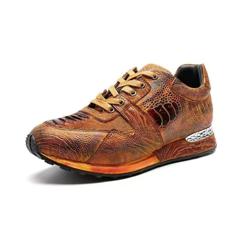Ostrich Leather Handcrafted Sneakers