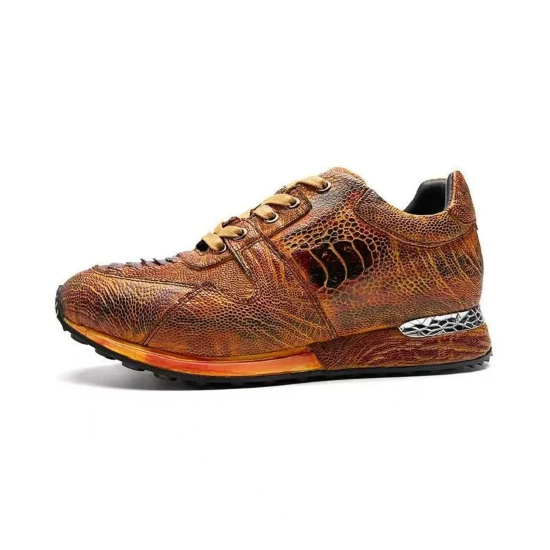 Ostrich Leather Handcrafted Sneakers