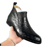 Ostrich Leather Chelsea Boots
