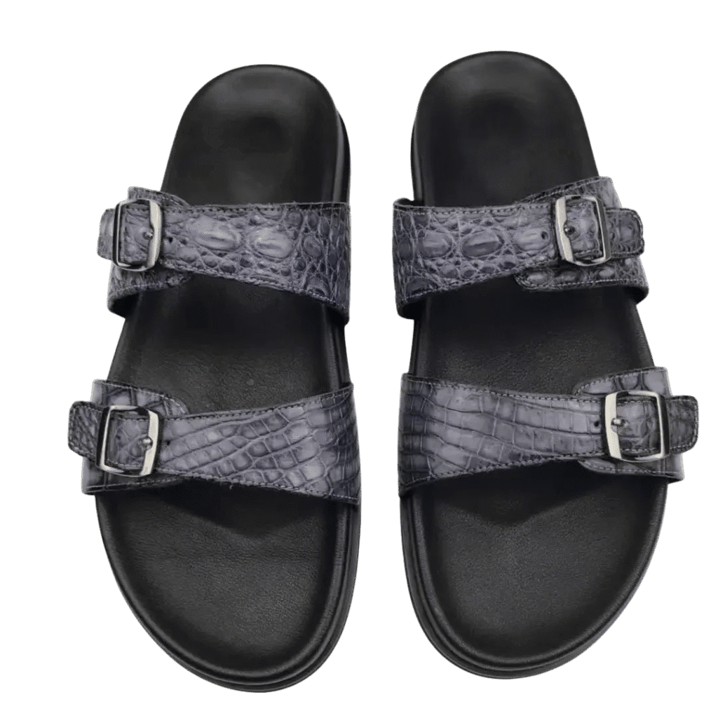 Crocodile Leather Sandals=alt2