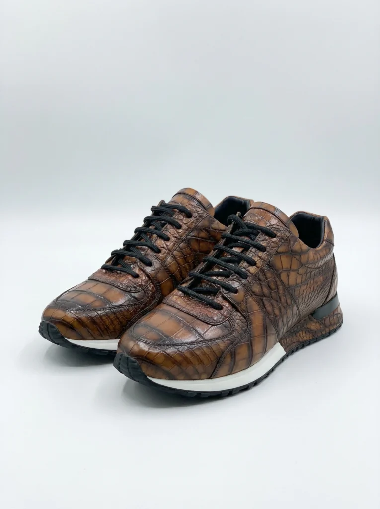 Alligator Leather Handpainted Sneakers