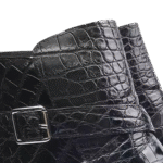 Crocodile Leather Double Monk Boots