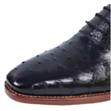 men's ostrich leather derby