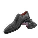 Stingray Leather Double Monk Strap Shoes-alt4