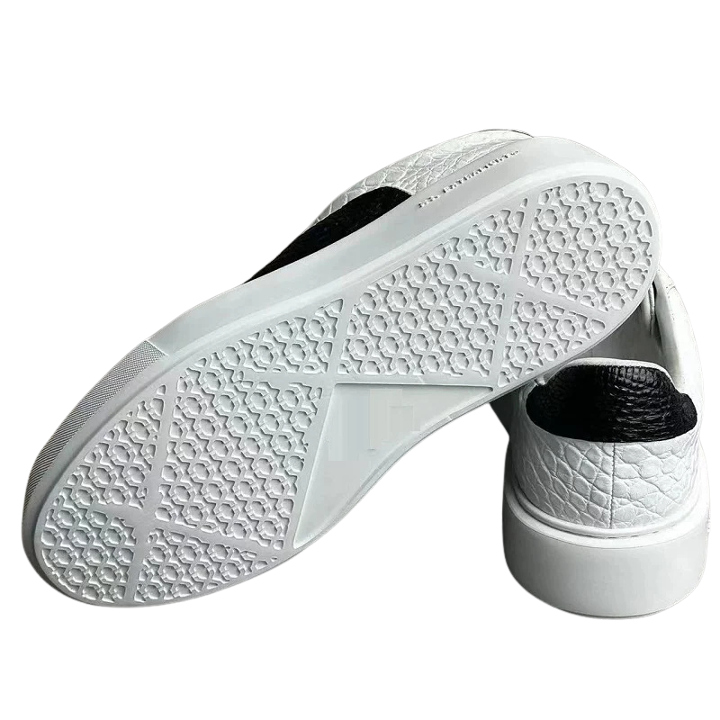 Crocodile Leather Bicolor Sneakers